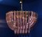 Lampada da soffitto curva in vetro di Murano rosa, anni '90, Immagine 4