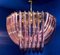 Lampada da soffitto curva in vetro di Murano rosa, anni '90, Immagine 11