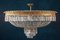 Oval Shaped Crystal and Brass Chandelier, Italy, 1940, Image 2