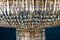Lámpara de araña ovalada de cristal y latón, años 40, Imagen 4