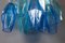 Blue and Light Blue Poliedri Sconces, Set of 2 7