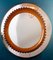 Circular Carved Walnut Wall Mirror from Fratelli Marelli, Italy, 1950 2