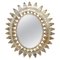 Mid-Century Modern Sunburst Mirror in Brass, 1960s, Image 1