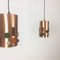 German Copper Hanging Lights, Germany, 1970s, Set of 2 6