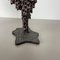 Vintage Sculptural Brutalist Metal Candleholders, France, Set of 2 15