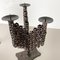 Skulpturale Vintage Brutalistische Metall Kerzenhalter, Frankreich, 2er Set 17
