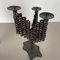 Vintage Sculptural Brutalist Metal Candleholders, France, Set of 2, Image 14