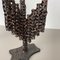 Skulpturale Vintage Brutalistische Metall Kerzenhalter, Frankreich, 2er Set 16