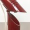 Lampada da scrivania modernista in metallo rosso, Svezia, anni '50, Immagine 4