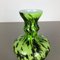 Large Green Vintage Pop Art Opaline Florence Vase, Italy 4