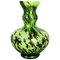 Grand Vase Pop Art Vintage Vert en Verre Opalin, Italie 1