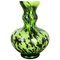 Large Green Vintage Pop Art Opaline Florence Vase, Italy 1