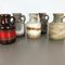 Vintage 414-16 Pottery Fat Lava Vases from Scheurich, Germany, Set of 5 15