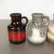 Vintage 414-16 Pottery Fat Lava Vasen von Scheurich, Deutschland, 5er Set 6