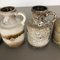 Vintage 414-16 Pottery Fat Lava Vases from Scheurich, Germany, Set of 5 9