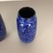 Vases Modèle Fat Lava en Poterie Bleue de Scheurich, Allemagne, 1970s, Set de 2 10