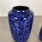 Model Blue Pottery Fat Lava Vases from Scheurich, Germany, 1970s, Set of 2 8