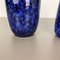 Model Blue Pottery Fat Lava Vases from Scheurich, Germany, 1970s, Set of 2 9