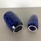 Model Blue Pottery Fat Lava Vases from Scheurich, Germany, 1970s, Set of 2 20