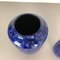 Model Blue Pottery Fat Lava Vases from Scheurich, Germany, 1970s, Set of 2 15