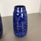 Model Blue Pottery Fat Lava Vases from Scheurich, Germany, 1970s, Set of 2 11