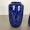 Modell Blue Pottery Fat Lava Vasen von Scheurich, 1970er, 2er Set 5