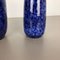 Model Blue Pottery Fat Lava Vases from Scheurich, Germany, 1970s, Set of 2 6