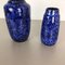 Modell Blue Pottery Fat Lava Vasen von Scheurich, 1970er, 2er Set 12