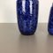 Model Blue Pottery Fat Lava Vases from Scheurich, Germany, 1970s, Set of 2 14
