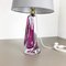 Large Crystal Glass Pink Table Light by Val Saint Lambert, Belgium, 1960s 16