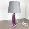 Lámpara de mesa grande de cristal rosa de Val Saint Lambert, Belgium, años 60, Imagen 15