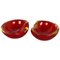 Murano Sommerso Glass Shell Bowls by Cenedese Vetri, 1960s, Set of 2 1
