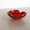 Large Murano Glass Red-Yellow Bowl Element Shell Ashtray, Italy, 1970s, Image 2
