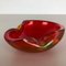 Large Murano Glass Red-Yellow Bowl Element Shell Ashtray, Italy, 1970s 11