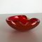 Large Murano Glass Red-Yellow Bowl Element Shell Ashtray, Italy, 1970s 4