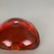 Large Murano Glass Red-Yellow Bowl Element Shell Ashtray, Italy, 1970s 14