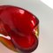 Large Murano Glass Red-Yellow Bowl Element Shell Ashtray, Italy, 1970s, Image 10