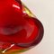 Großer rot-gelber Murano Glasschale Element Aschenbecher, 1970er 7