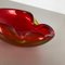 Grand Cendrier Coquillage en Verre de Murano Rouge-Jaune, Italie, 1970s 8