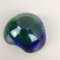 Heavy Murano Glass Blue-Green Bowl Element Shell Ashtray, Italy, 1970s 13