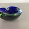 Heavy Murano Glass Blue-Green Bowl Element Shell Ashtray, Italy, 1970s, Image 9