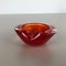 Large Murano Glass Sommerso Bowl Element Shell Ashtray Murano, Italy, 1970s, Image 2