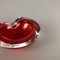 Large Murano Glass Sommerso Bowl Element Shell Ashtray Murano, Italy, 1970s 8