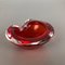 Large Murano Glass Sommerso Bowl Element Shell Ashtray Murano, Italy, 1970s 3