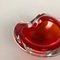 Large Murano Glass Sommerso Bowl Element Shell Ashtray Murano, Italy, 1970s 5