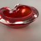 Large Murano Glass Sommerso Bowl Element Shell Ashtray Murano, Italy, 1970s 4