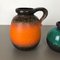 Model 484 Pottery Fat Lava Vases from Scheurich, Germany, 1970s, Set of 2 3