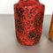 Jura 282-20 Pottery Fat Lava Vases from Scheurich, Germany 1970s, Set of 2 4