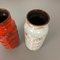 Jarrones Fat Lava vintage de cerámica de Scheurich, Germany. Juego de 2, Imagen 13