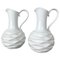 Op Art Biscuit Porcelain Jug Vases by Edelstein Bavaria, Germany, 1970s, Set of 2 1